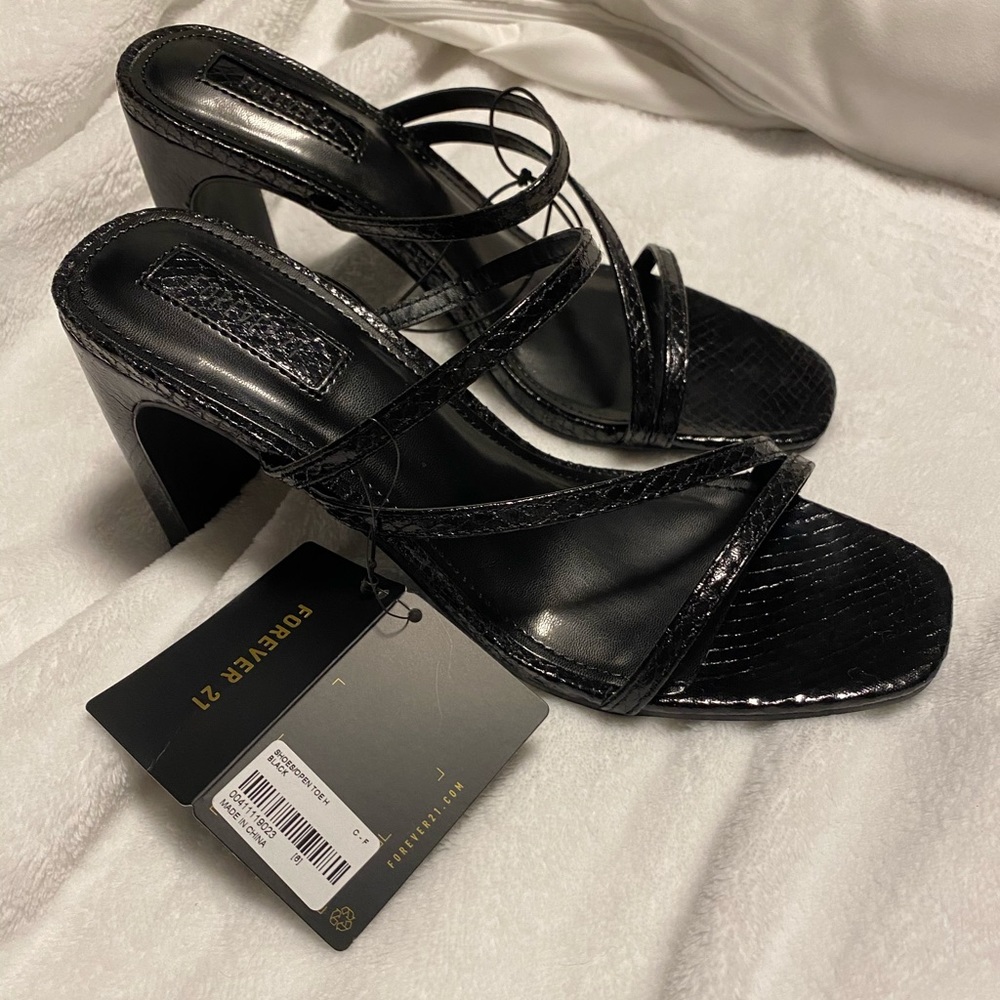 Black Heeled Sandals
